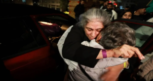 Late night tears and hugs for released Palestinian prisoners